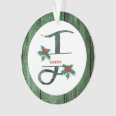 *~* Brief T Rustikales Weihnachtsfest FOTO Holz AP Ornament (Vorderseite)