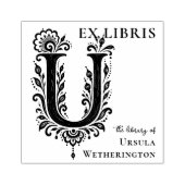 Brief U Botanisches Ex Libris Buchzeichen Stempel (Prägung)