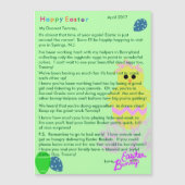 Brief vom Ostersonnigen Gelbpinken Kicheneier Magnetkarte (Vorderseite)