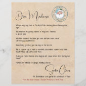 Brief vom Schreibtisch des Santa Personalisiert (Vorderseite)