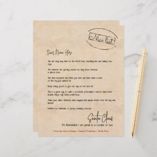Brief vom Schreibtisch des Santa Personalisiert