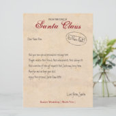 Brief vom Schreibtisch des Santa Personalisiert Einladung (Stehend Vorderseite)