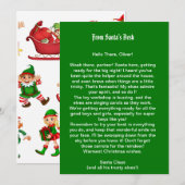 Brief vom Schreibtisch des Weihnachtsmanns Einladung (Vorne/Hinten)