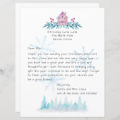 Brief vom Wasserfarbenschnee des Weihnachtsmanns (Vorne/Hinten)