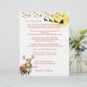 Brief vom Weihnachtsbaum Santa Reindeer (Stehend Vorderseite)