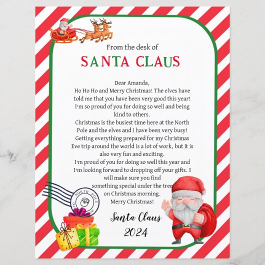 Brief vom Weihnachtsmann (Vorderseite)
