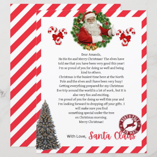 Brief vom Weihnachtsmann (Vorne/Hinten)