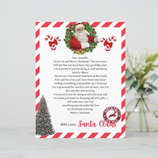 Brief vom Weihnachtsmann (Stehend Vorderseite)