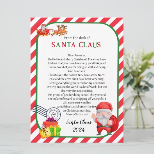 Brief vom Weihnachtsmann (Stehend Vorderseite)