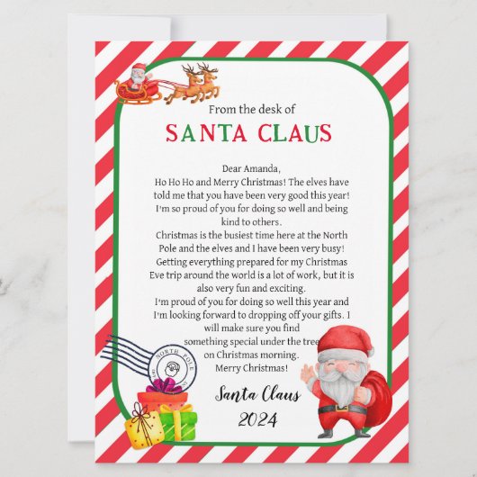 Brief vom Weihnachtsmann (Vorderseite)