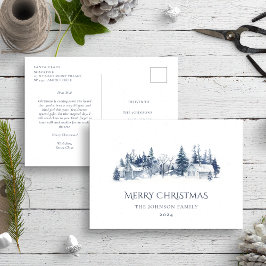 Brief vom Weihnachtsmann an das Baby Blue Christma Postkarte