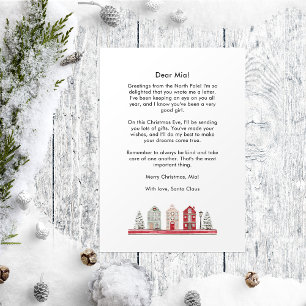 Brief vom Weihnachtsmann an die Niedlichen Weihnac Feiertagskarte