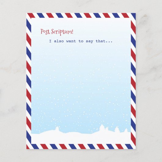 Brief vom Weihnachtsmann an Kinder (Rückseite)