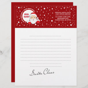 Brief vom Weihnachtsmann. Custom Christmas Letterh Briefbogen