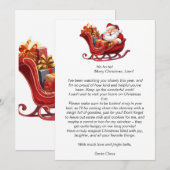 Brief vom Weihnachtsmann Einladung (Vorne/Hinten)