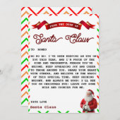 Brief vom Weihnachtsmann Einladung (Vorne/Hinten)