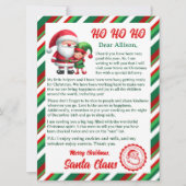 Brief vom Weihnachtsmann Feiertagskarte (Vorderseite)