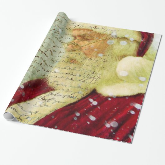 Brief vom Weihnachtsmann Geschenkpapier (Ungerollt)