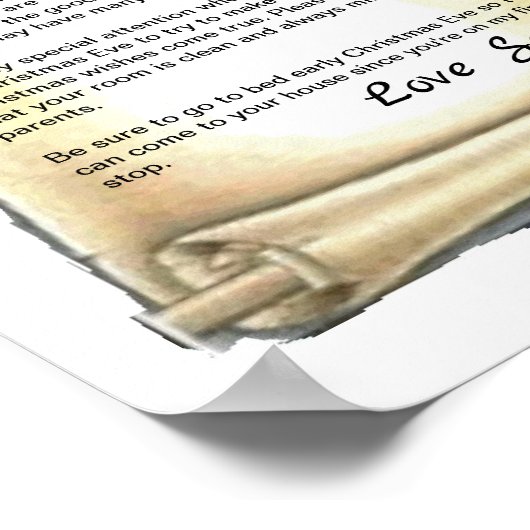 Brief vom Weihnachtsmann Poster (Ecke)