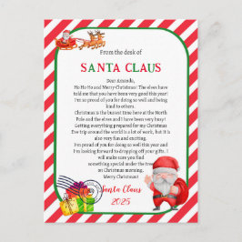 Brief vom Weihnachtsmann Postkarte