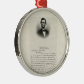 Brief von Abraham Lincoln Silbernes Ornament (Rechts)