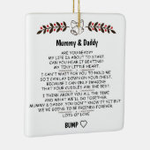 Brief von Baby Bump an Mummy & Daddy als Ceram Keramikornament (Rechts)