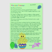 Brief von Easter Bunny Chick Ei Magnetic Magnetkarte (Vorderseite)
