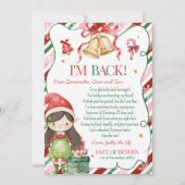 Brief von Elf Christmas Girl Letter Card Einladung (Vorderseite)