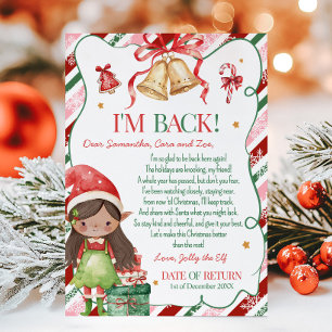 Brief von Elf Christmas Girl Letter Card Einladung