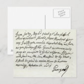 Brief von George II an den Herzog von Newcastle Postkarte (Vorne/Hinten)