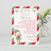 Brief von Ihrem Girl Elf Hallo personalisieren Einladung (Stehend Vorderseite)