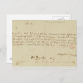 Brief von Mozart an einen Freimaurer, Januar 1786 Postkarte (Vorne/Hinten)