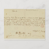 Brief von Mozart an einen Freimaurer, Januar 1786 Postkarte (Vorderseite)