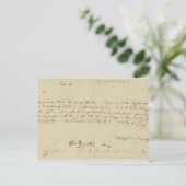 Brief von Mozart an einen Freimaurer, Januar 1786 Postkarte (Stehend Vorderseite)