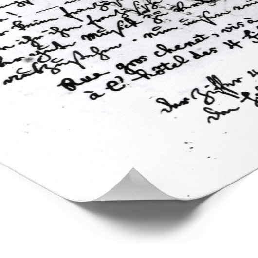 Brief von Mozart an seinen Vater, 5. April Poster (Ecke)