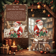 Brief von Santa an Kinder aus der Werkstatt am Nor