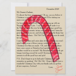 Brief von Santa Candy Cane Nutcrackers Feiertagskarte