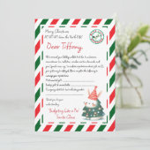 Brief von santa Geschenkverzögerung Einladung (Stehend Vorderseite)