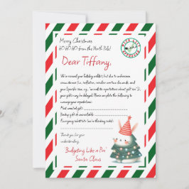 Brief von santa Geschenkverzögerung Einladung