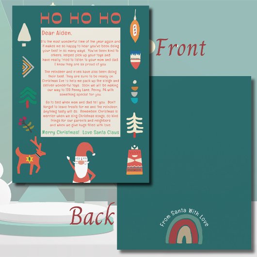 Brief von Santa Ho Ho Ho Nordic Santa