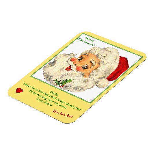 Brief von Santa Keepake Magnet (Linke Seite)