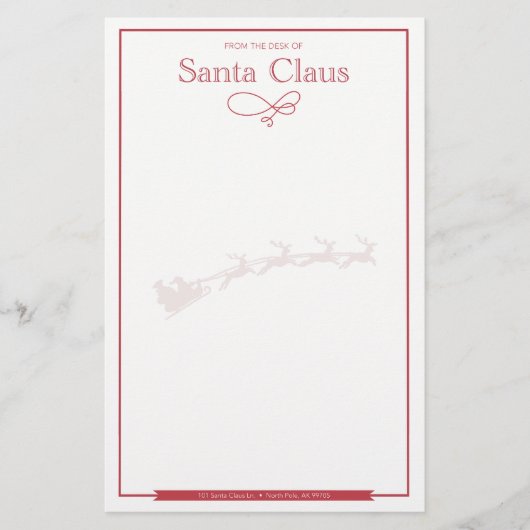 Brief von Santa Nice Blank (Vorderseite)