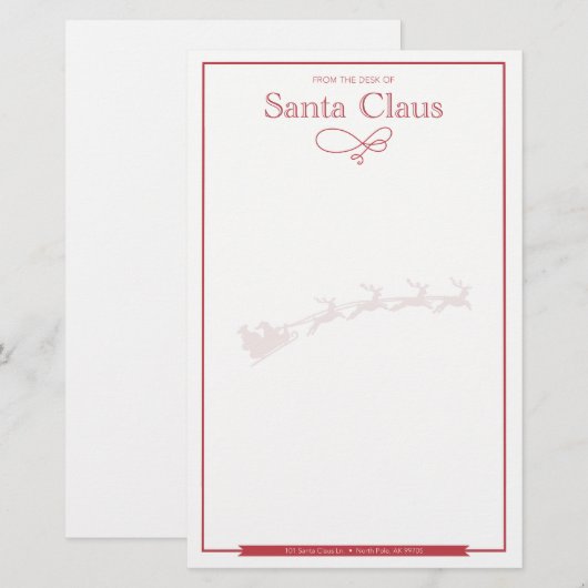 Brief von Santa Nice Blank (Vorne/Hinten)