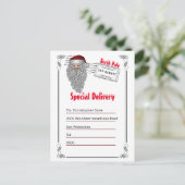 Brief von Santa North Pole an Kinder Postkarte (Stehend Vorderseite)