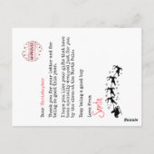 Brief von Santa North Pole an Kinder Postkarte (Rückseite)