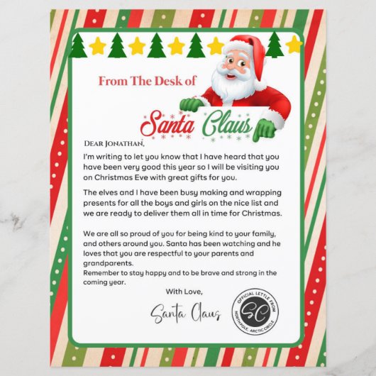 Brief von Santa Northpole Mail (Vorderseite)