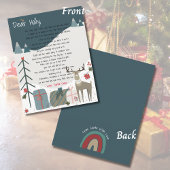 Brief von Santa Scandi Reindeer Frohe Weihnachten