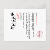 Brief von Tomte | Winterwald-Blockhütte Gnome Postkarte (Rückseite)