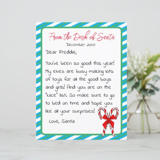 Brief von Weihnachtskid (Stehend Vorderseite)