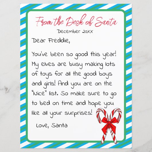 Brief von Weihnachtskid (Vorderseite)